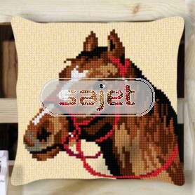 kruissteekkussen paardenhoofd