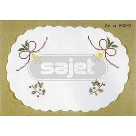 kruissteekkleedje kerstklokken, wit