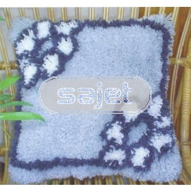knoopkussen blauwe bloemen (excl. knoophaak)
