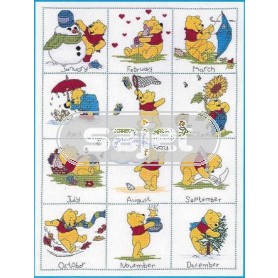 borduurpakket winnie de pooh, twaalf maanden-1
