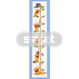 borduurpakket winnie de pooh, groeimeter/meetlat honing
