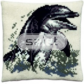 kruissteekkussen dolfijn