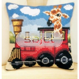 kruissteekkussen dierentrein, giraffe