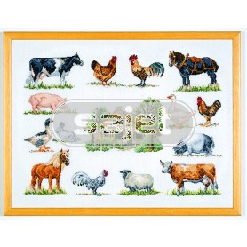 borduurpakket boerderij met dieren