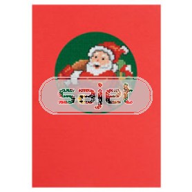 borduurpakket kerstkaart, kerstman-1