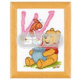 borduurpakket winnie de pooh, letter W