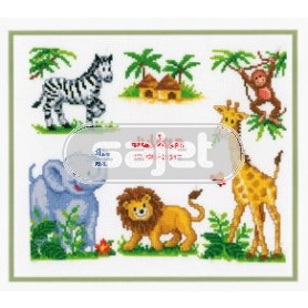 borduurpakket jungle, geboorte julian