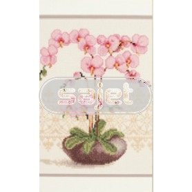 borduurpakket orchideeën in vaas