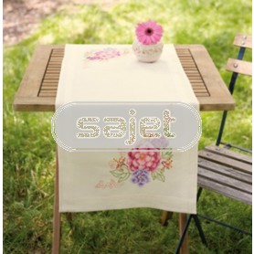 kruis/steelsteekloper hortensia met bloemen, wit
