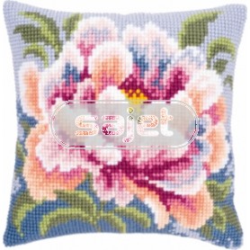 kruissteekkussen roos