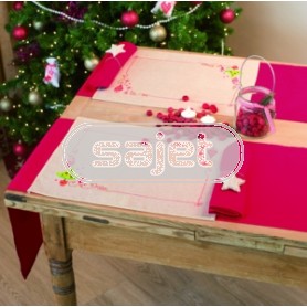 placemat (2 st.) kerst-1, aida, linnenlook