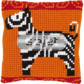 kruissteekkussen zebra