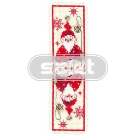 borduurpakket boekenlegger, kerstman met lantaarn