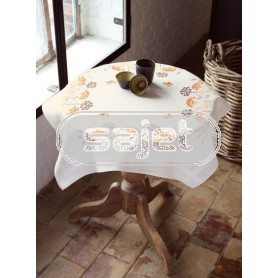 steelsteekdekservet fluitekruid met vlinder, wit