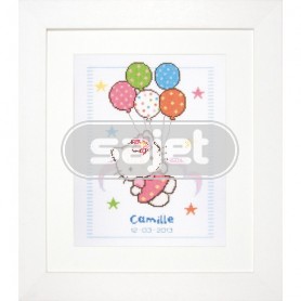 borduurpakket hello kitty, geboorte camille