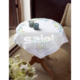 steelsteekdekservet blauw/groene vlinders, wit