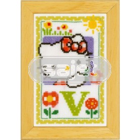 borduurpakket hello kitty, letter V
