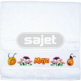 borduurpakket maya de bij, handdoek, wit