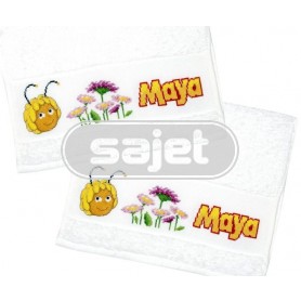 borduurpakket maya de bij, gastendoekje (2 st.) wit