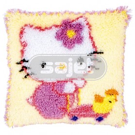 knoopkussen hello kitty, kitty met eendje