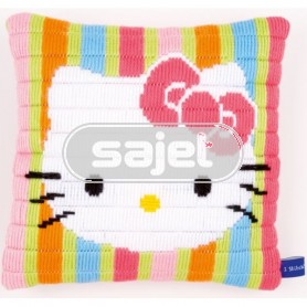spansteekkussen hello kitty, pastelstripes