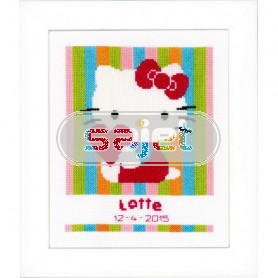 borduurpakket hello kitty, geboorte lotte