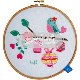 borduurpakket lief!, vogels met lampionnen (incl. borduurring)