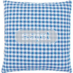 kussenrug met ritssluiting, blauwe ruit 45x62 cm