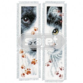 borduurpakket boekenlegger (2 st.) dierenpootjes