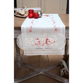 kruissteekloper zingende kerstkabouters, wit