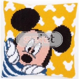 kruissteekkussen mickey mouse, mickey kiekeboe