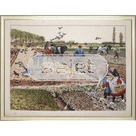 borduurpakket cornelis jetses, lente op de akker