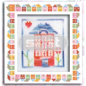 borduurpakket huis met bloemen (incl. p.p.)