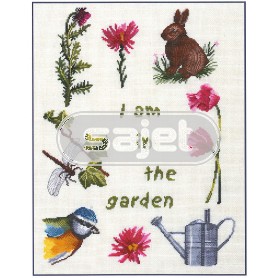 borduurpakket collage "in de tuin"