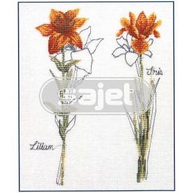 borduurpakket iris en lelie