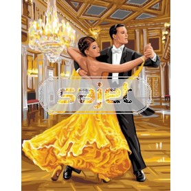 stramien + garenpakket, dansend paar