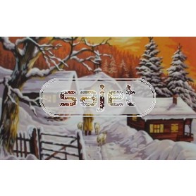 stramien + garenpakket, winterlandschap