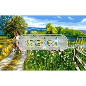 stramien + garenpakket, zomerse fietstocht