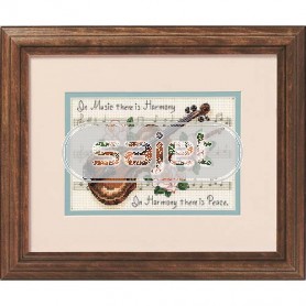 borduurpakket viool met bloemen (klein)