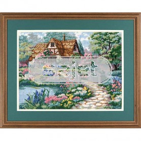 halve kruissteekpakket engels landhuis in bos