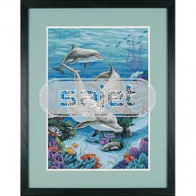 borduurpakket dolfijnen