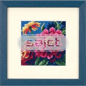 halve kruissteekpakket zinnia's