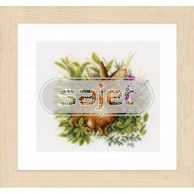 borduurpakket marjolein bastin, haas in bloemenveld