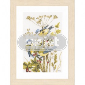 borduurpakket marjolein bastin, pimpelmeesjes met rode besjes