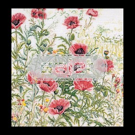 borduurpakket papavers rose