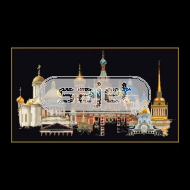 borduurpakket st.petersburg op zwart