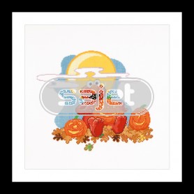 borduurpakket sesamstraat, elmo in halloweensfeer