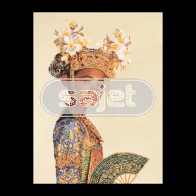 borduurpakket indonesische danseres (wit)