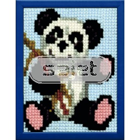 kruissteekwandkleed panda