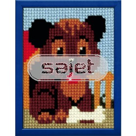 kruissteekwandkleed hondje-3